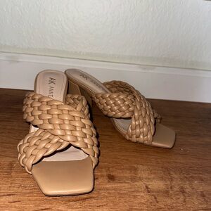 Anne Klein Women's Tan Woven Sandals